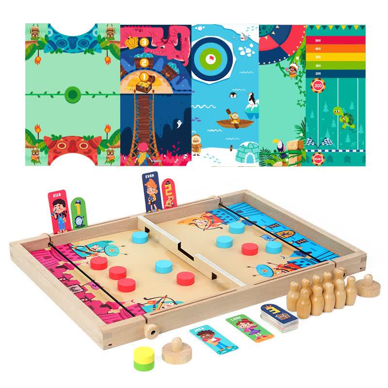 Mussels 12-in-1 Wooden Flick Chess Board Game Set