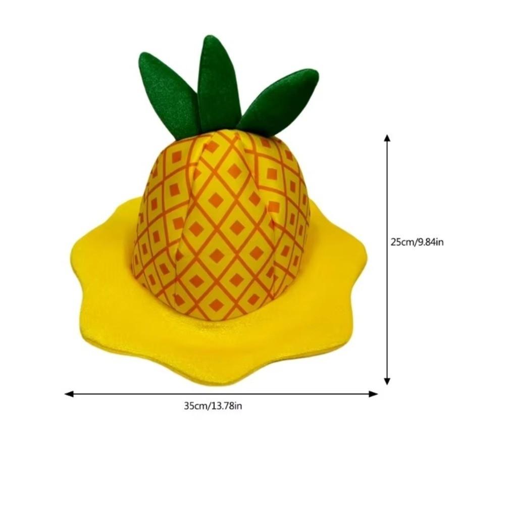 Soft Plush Cartoon Fruit Hat Comfortable Cosplay Headwear Pineapple Hat  Birthday Decorations