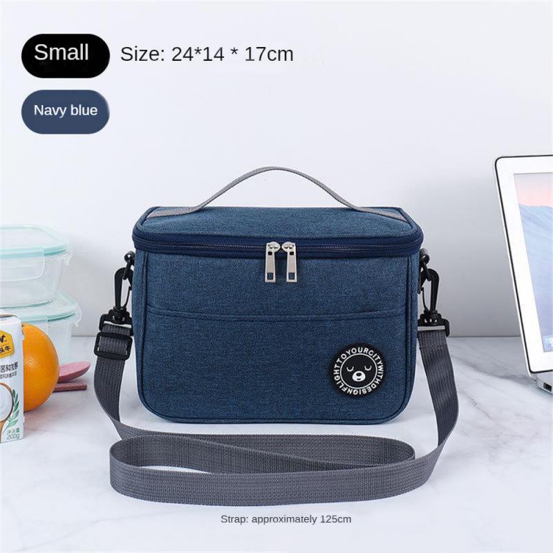 S/M/L New Portable Lunch Bag Food Thermal Box Waterproof Office Cooler Lunchbox With Shoulder Strap Insulated Case