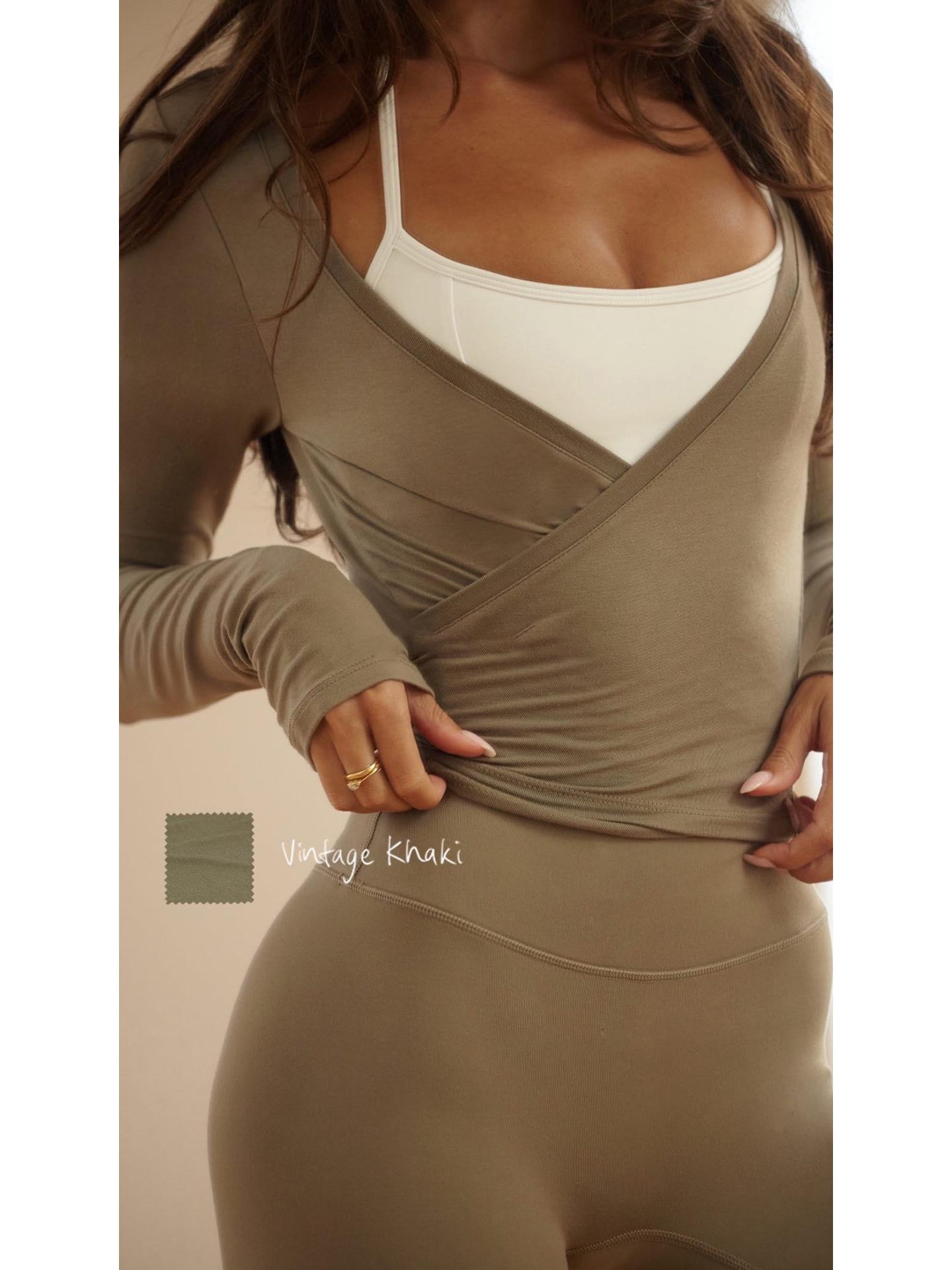 

Женский облегающий топ для йоги с длинным рукавом, быстросохнущий - Розовый Small