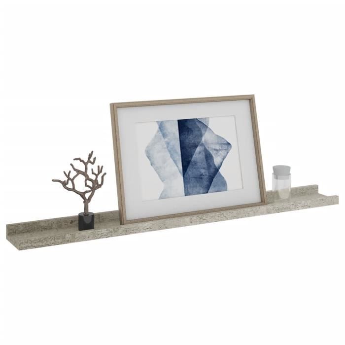 VidaXL Étagères murales 4 pcs Gris béton 80x9x3 cm