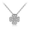 Women's Four-Leaf Clover Zircon Pendant Necklace - Japanese Korean Aesthetic, Light Luxury, Versatile Clavicle Chain
