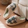 Autumn and winter couple thick-soled non-slip cotton slippers women and men's new indoor home heating plush home shoes