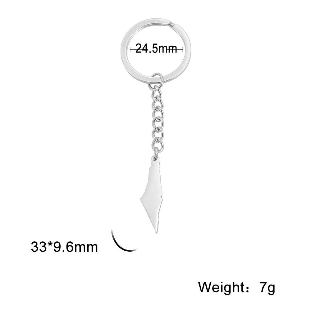 Dreamtimes Fashion Stainless Steel Keychain Necklace Car Bag Pendant Charm Muslim Amulet Islamic Rune Jewelry Gift