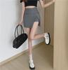 2025 Women's High Waist Irregular A-line Skirt Shorts with Hip-Wrapped Slit