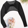 2024 Multicolor Long Sleeve Mesh Sun Protection Cover-up Bikini Swimwear Top