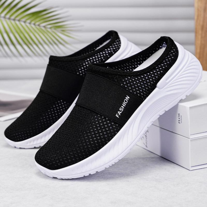 

Сандалии, обувь из плетеной сетки, тапочки на одну ногу, легкие, с полуподдержкой, дышащая обувь 43 чёрный