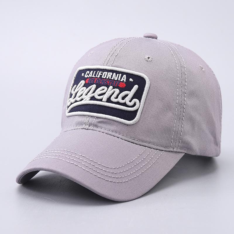 

3D Letter Embroidered Baseball Cap, All Cotton Legend Washed Curved Brim Hat, Suitable For Outdoor Sports And Sun Protection Adjustable