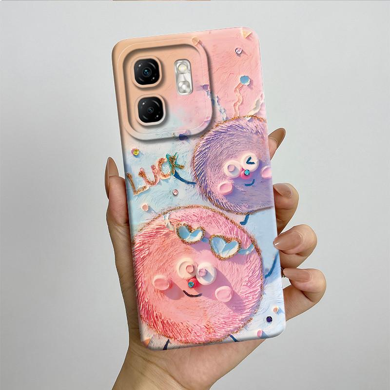 For Infinix Hot 50i Case Hot50i X6531 Soft Silicone TPU Painted Phone Coque Cartoon Printed Shockproof Protective Fundas Cover