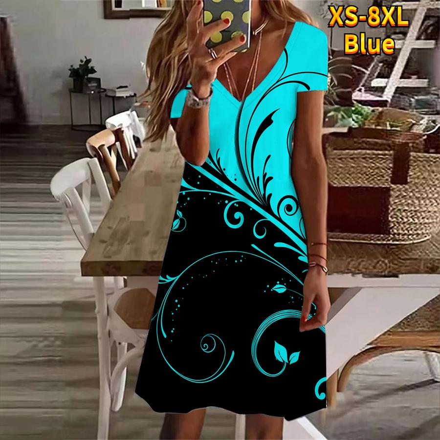 

Летнее модное женское платье с V-образным вырезом и короткими рукавами, завитое платье с травой, сексуальное платье XL