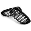 Glossy Black Front Bumper Kidney Grille Grill Hood Mesh Double Line For BMW X3 X4 F25 F26 2014-2017 Front Grille Racing Grills