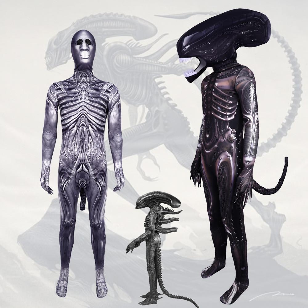 Alien Cosplay Romulus Xenomorph Predator Jumpsuit Adult Kids Costumes Bodysuits