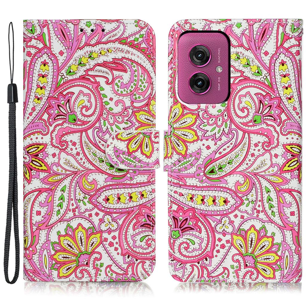 For Motorola Moto G55 5G Case Pattern Leather Wallet Phone Cover with Card Holder