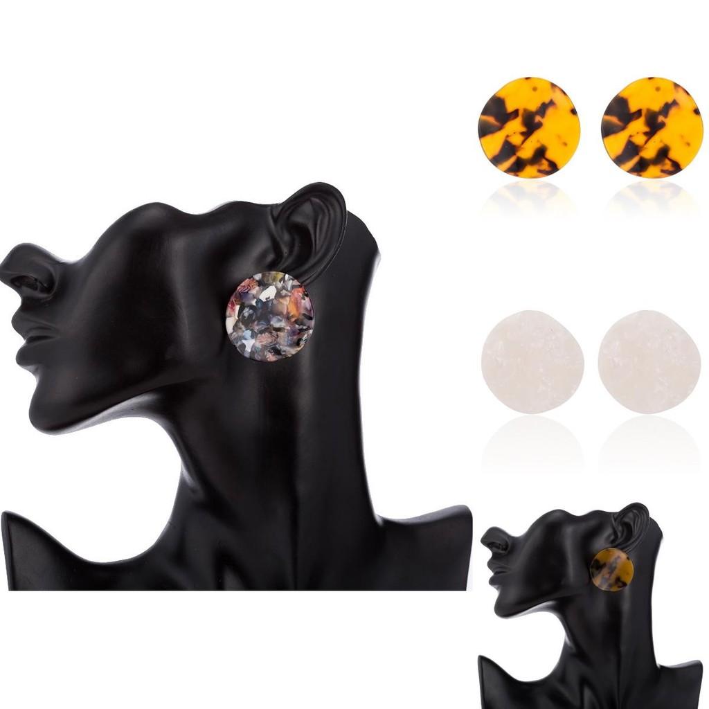 Modern Alloy Resin Earrings Unique Geometric Shapes Perfect For Gifting