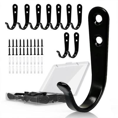 Shangli Modern Black Wrought Iron Wall Hook for Cabinets and Wardrobes