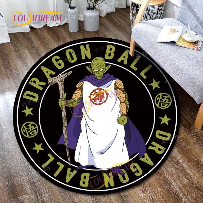 Kulatý kreslený japonský prvek domácí umění měkký protiskluzový koberec počítačová židle dětská herní podložka podlahová rohož dekorativní koberec