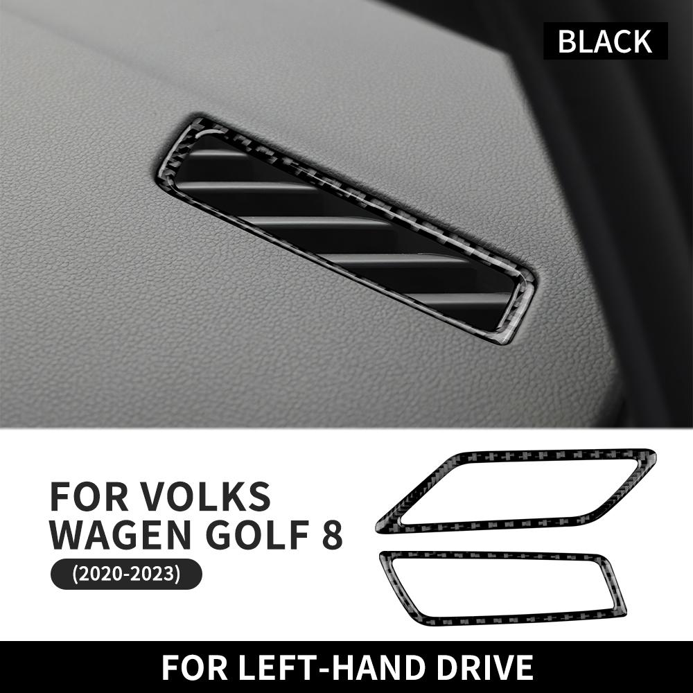 For Volkswagen VW Golf 8 MK8 2020 2025 2025 2025 Real Carbon Fiber Interior Trim Car Dashboard Air Outlet Vent Sticker