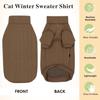 Idepet Sphynx Cat Warm Turtleneck Sweater Hairless Cats Shirt Pullover Kitten T-Shirts Thick Soft Fleece Clothes Cute Outfit Coat Pajamas for Cats