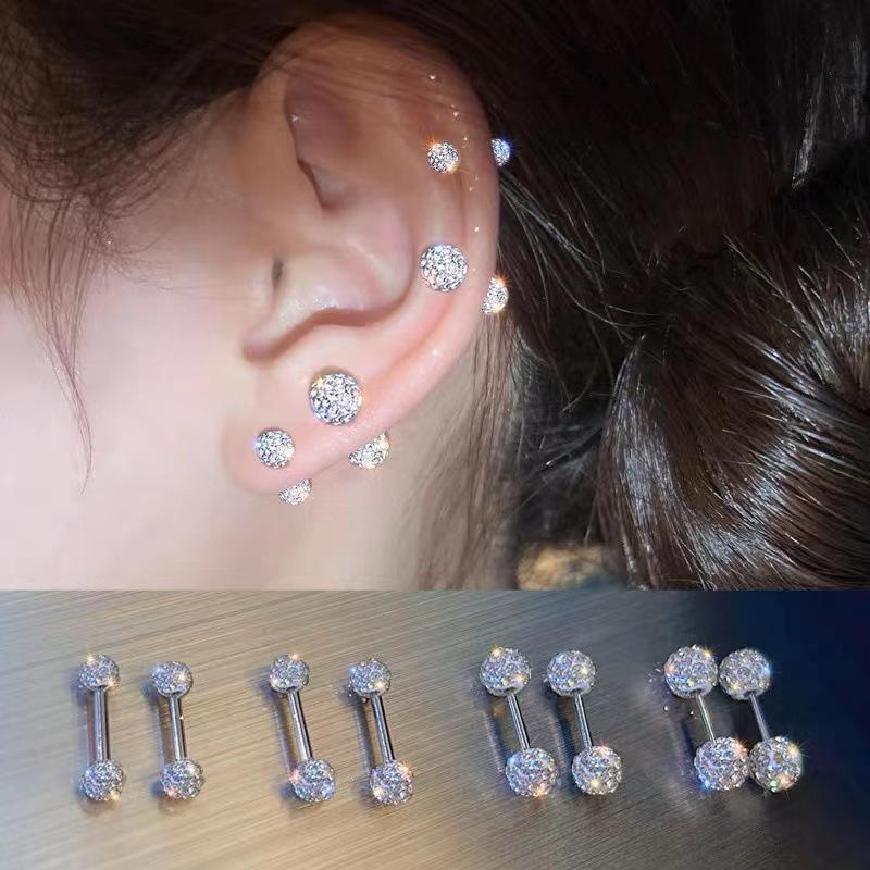 

2023 Трендовый Двусторонний Винтовой Гвоздь Ушной Кости: Высококачественная корейская серьга для хряща 4MM Double Head Screw Ear Bone Nail