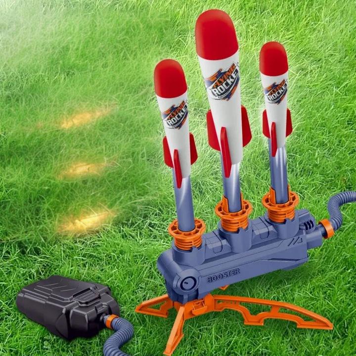 Wyrzutnia Rakiet X4 Piankowych Katapulta 2W1 Launcher Miotacz Rakietnica Lt