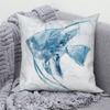 Juste de coussin de canapé bleu, taie d'oreiller, décoration de chambre à coucher, océan, mer, animal