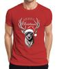 Reindeer Christmas Merry Christmas Santa Hat Sunglasses Unisexs Tshirt