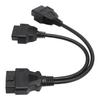 OBD Extension Cable 16Pin Cable Male To Dual Female Y Splitter Cord Adapter for OBD2 Interface Vehicles