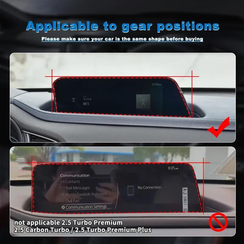 Interior Center Console Gear Panel Navigation Screen TPU Protective Film Anti-Scratch Repair LHD RHD For Mazda CX30 2020-2024
