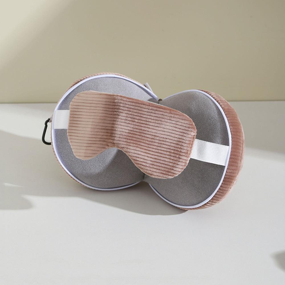 

Мягкая подушка-маска для глаз 2 в 1, складная многофункциональная U-образная подушка с крючком для хранения, светоблокирующие подушки для шеи, для сна кофейный