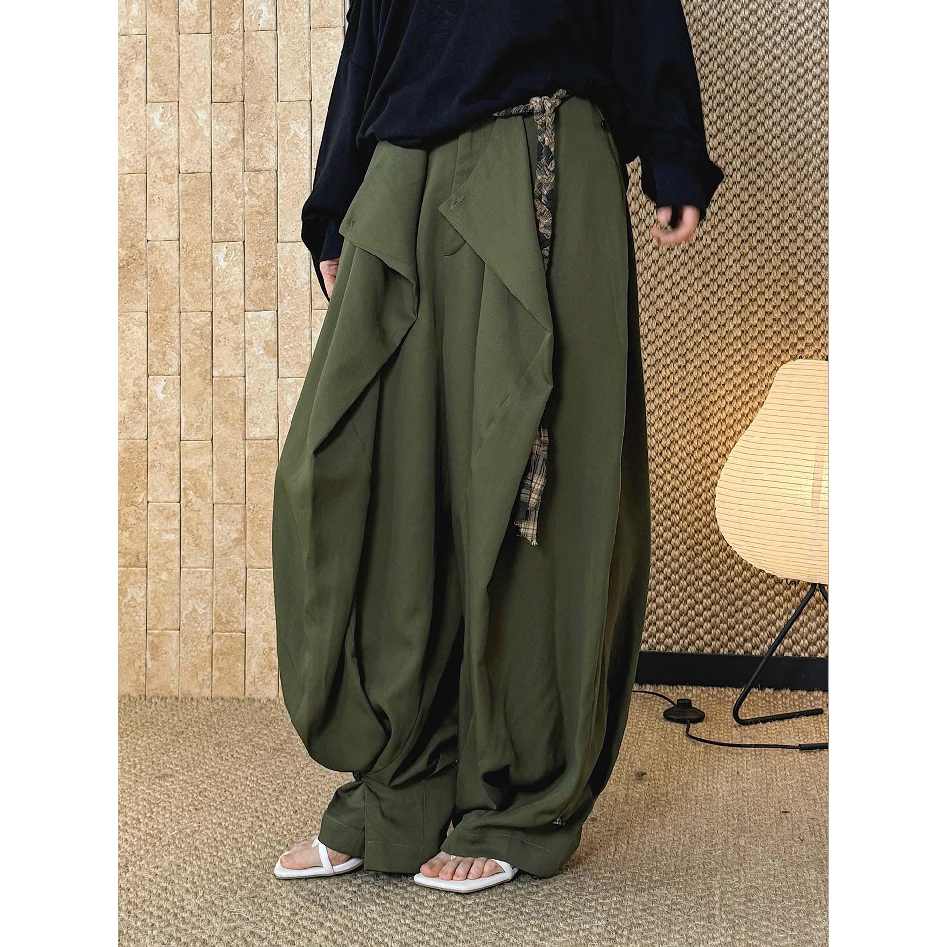 

Bohemian Nomad Style Lightweight Summer Pants for Women S армия зеленый