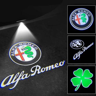 Für LED Auto Tür Willkommenslicht Dekorieren Laser Logo Projektor Lampe Für 159 Mito Stelvio Brera Spider Giulietta Giulia