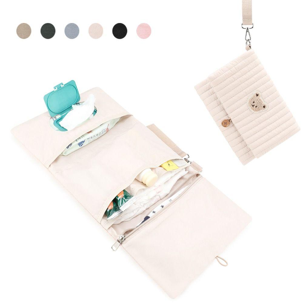 Foldable Baby Diaper Bag Bear Stroller Pouch Cute Diaper Organizer  Travel
