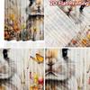 2D flat printing 2pcs Curtain Window Curtains Easter Bunny with Flowers Digital Printed Polyester Drapes Family Party Decoration