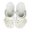 Crocs Classic Clog SIN3A Pearl Girl Ribbon Romantic Hole Shoes Unisex White