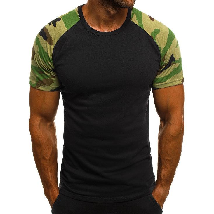 Men'S Sports Work Base Daily Wear T-Shirt Summer Men'S Solid Color Slim Fit Casual T-Shirt Short Sleeved Top