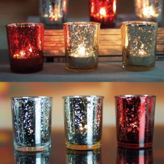 Mosaic Glass Tealight Votive Candle Holder for Wedding Party Bar Home Decor