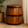 Beer Barrel Storage Stool - Natural