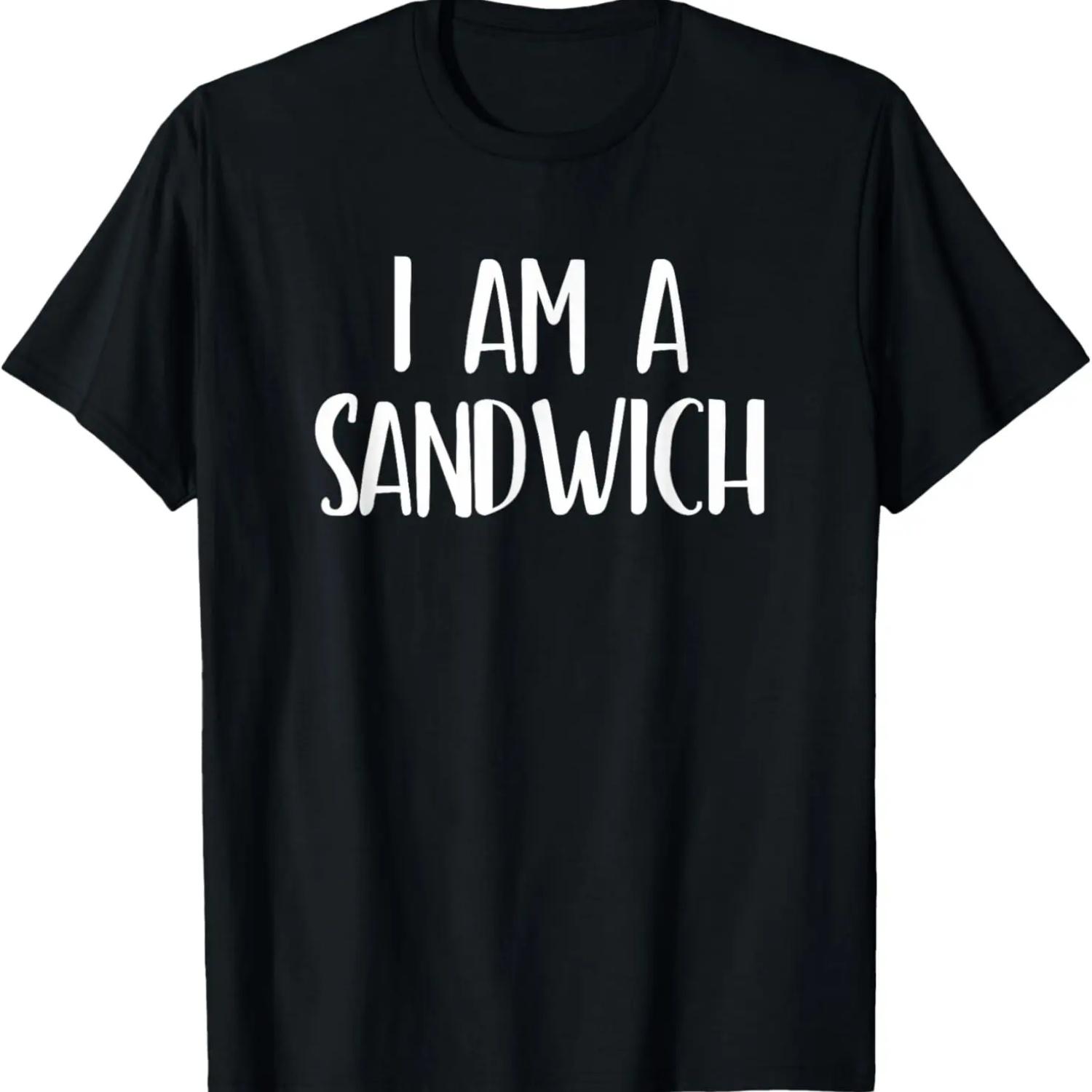 I Am A Sandwich Halloween I m Simple Costume Easy Funny T-Shirt S