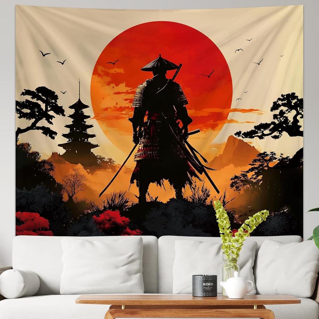 Boho Mandala Wandteppich Wandbehang für Schlafzimmer, Hippie Ästhetik Böhmische Vintage Wandkunst für Wohnzimmerdeko, Indisches Blumendesign