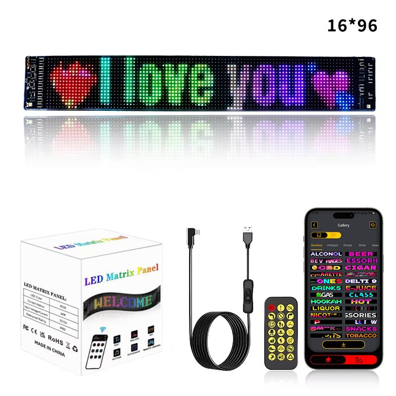 Lumină Ochi de Diavol pentru Mașini 12x59.5CM Ochi LED pentru Parbrizul Mașinii Afișaj LED Lumină Semnalizare Derulabilă pentru Parbrizul Mașinii Camion