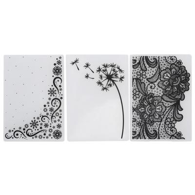 3 Adet Plastik Kabartma Klasörü Kendin Yap Kart Yapımı Scrapbooking Kabartmalı Şablon Kağıt El Sanatları Aracı