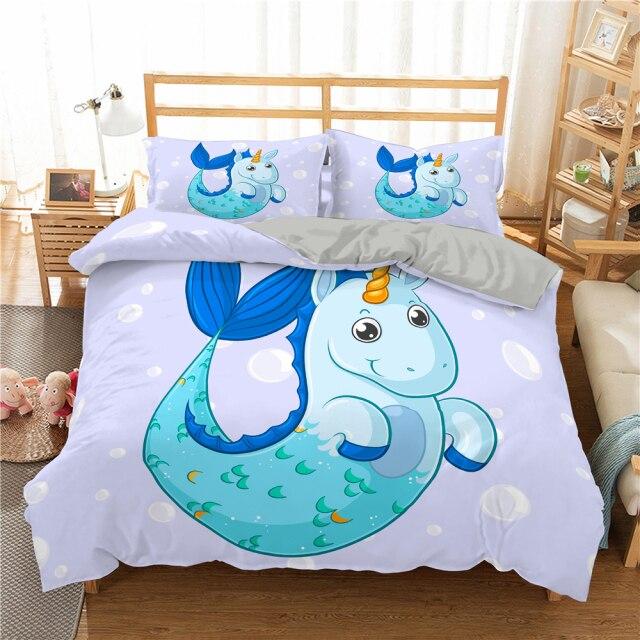 mermaid cat comforter