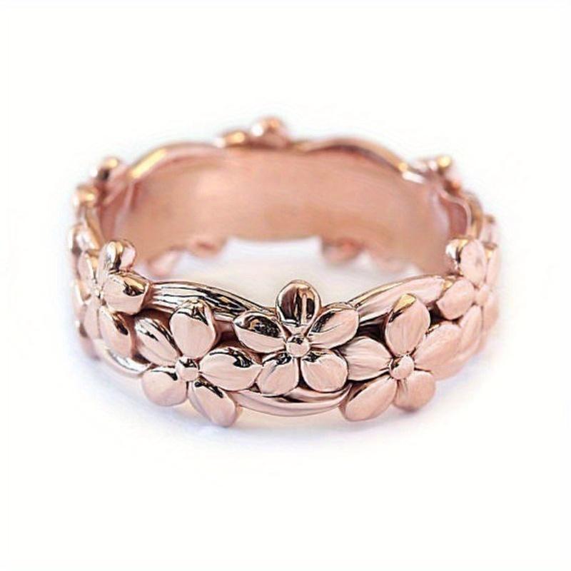 1Pc Fashion Plum Blossom Ring Simple Flower Fashion Ring