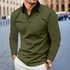 Spring and Autumn Men's Long Sleeve Business Casual Versatile Breathable Moisture Wicking Commuter Daily Top