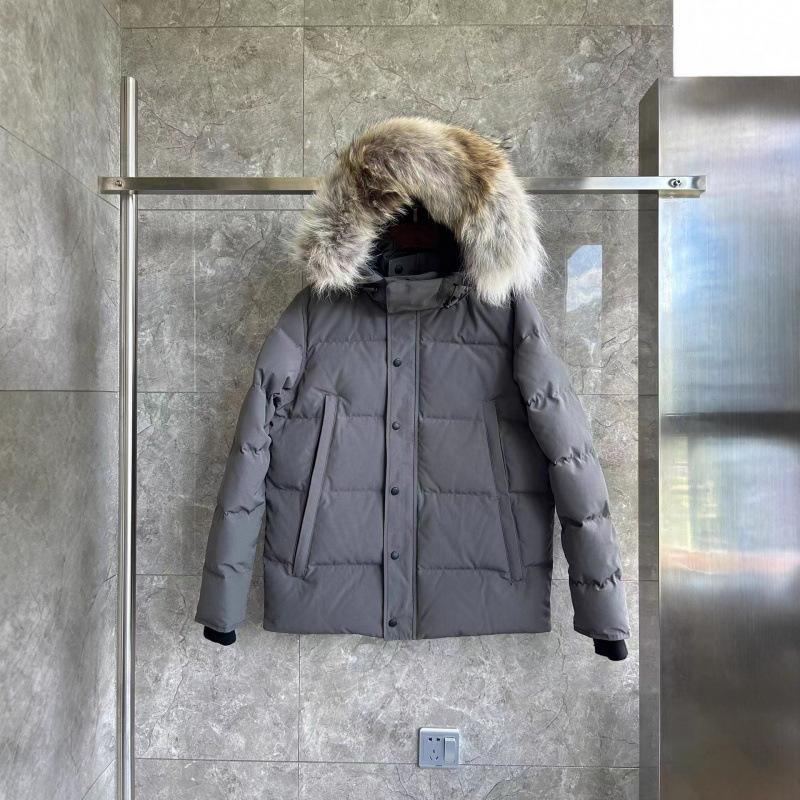 #Wyndham parka jiacket fur and badge goose down jacket men's and women's clothing