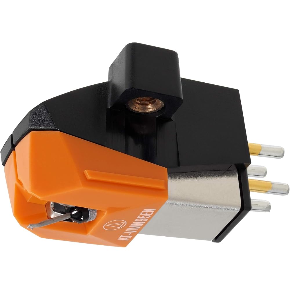 Audio-Technica AT-VM95EN VM-Type Stereo Cartridge with Solid Elliptical Stylus, AT-VM95 Series, R...