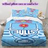 Rugby Club The Bulls Pattern Bedding,Quilt Set Quilt Cover Pillowcase Home Birthday Gift (1*duvet cover+2*pillowcase,without core)