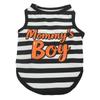 Summer Pet Clothing Cats High Elasticity Tank Top European Style Printed Alphabet Stripes Puppy Vest Cool Shirts