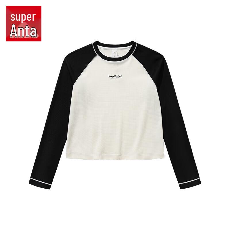 Anta Women s Quick-Dry Color-Block Long-Sleeve T-Shirt M