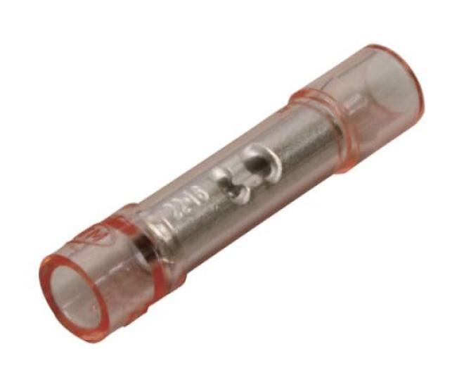 Nichifu Terminal Industries Insulated Crimp Sleeves for Copper Wire, Environmentally Friendly Type B, Transparent Red, 100 Pieces (TMX BP-1.25RCL)